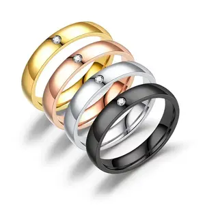 TOP Titanium Steel Rings  Fade Resistant European American Style Minimalist Luxury Couple Rings for Men Women