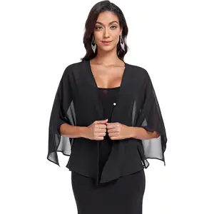 Shawls and Wraps for Evening Dresses Chiffon Soft Shawl for Wedding Guest Party Cover Up