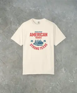 American Heroes Tribute T-Shirt, Texas Hill Country, Texas Pride, Pray for Texas, Camp Mystic Flood Support, Tragedy, Rain Falls, Strong
