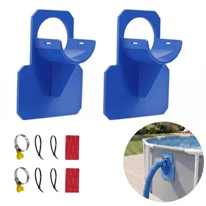 2 Pcs Pool Hose Holder , No Drilling Adhesive Pool Pipe Bracket, Leak Proof Sturdy Hose Support For Above Ground Swimming Pools, Protects Pool Inlet And Outlet-YY0