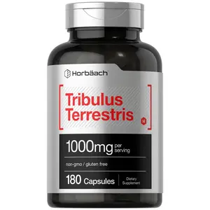 Horbaach Tribulus Terrestris for Men | 1000mg | 180 Capsules | Extract Supplement | Non-GMO and Gluten Free