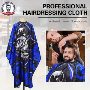 Barber apron and cape: professional barber apron, barber styling gown, anti-static printed pattern, polyester material, adjustable closure, durable, styling cape, adult salon cape, hairdressing tool, Salon Equipment