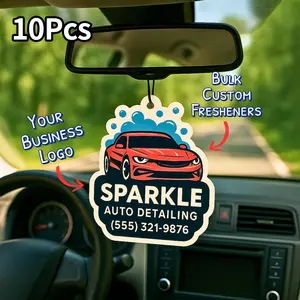 10Pcs Customized photo car air freshener | car accessories | personalized logo/photo paper fragrance, suitable for commercial promotions, event gifts, and birthday gifts, designed specifically for promotional purposes, with multiple fragrances