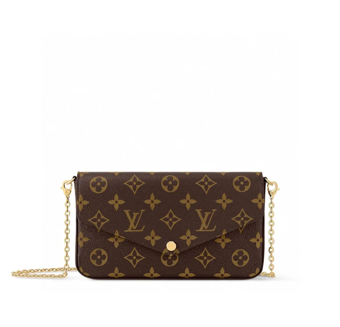 Pre-owned Louis Vuitton Monogram Pochette Félicie Three In One Chain Shoulder Bag（2507177M）