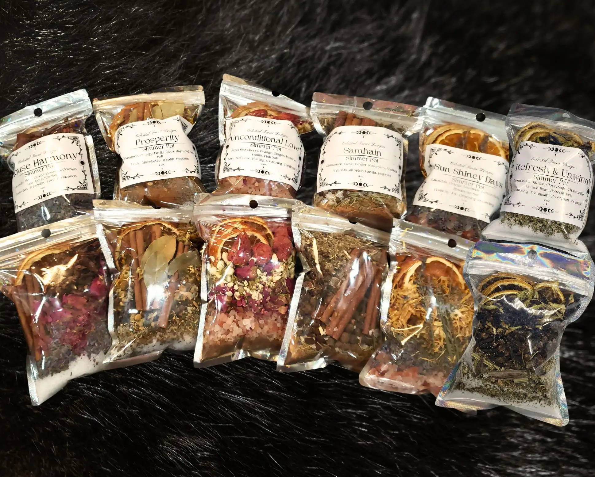 Intention Simmer Pots - Natural Aromatherapy Flower Packet Scented