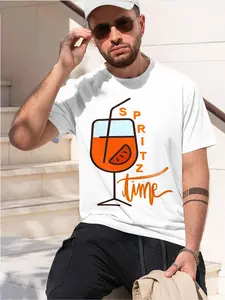 SPRITZ 2026 new model Black/White Tee Stylish & Comfortable Loose Crew Neck Short Sleeve T-shirts Versatile On Trend Eye Catching Printed Graphic Casual Tee for Daily Wear Outings & Leisure