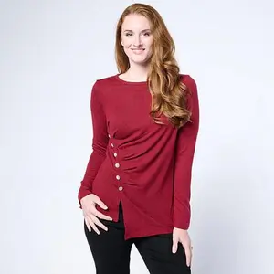 DG2 by Diane Gilman Crystal Button Detail Top