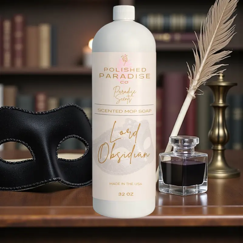 Polished Paradise Co Lord Obsidian Scented Mop Soap | Refined Masculine Floor Cleaner | 32 oz