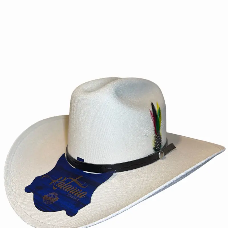 Sombrero Katanna 150X Lona Extra Fina/ Gold Line Cowboy Hat/ Western Hats/Estilo Sinaloa Panter con Plumita
