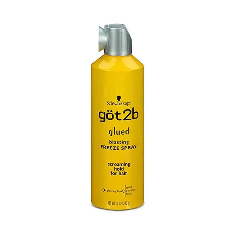 got2b Glued Blasting Freeze Aerosol Hair Spray - 12oz Mega Strong Hold Haircare Styling Product with Detangling, Easy to Use, Targets Messy Wild Hair for Control, Formulated with Dimethyl Ether, Alcohol Denat., Aqua (Water)
