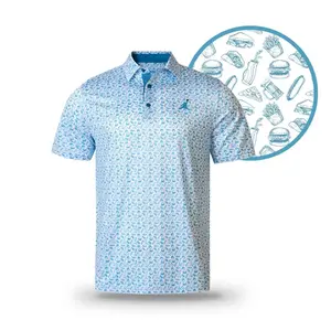 ChunkMan Polo - Summer Fitted Short Sleeve Medium Length Shirt with Chubby Guy Beer Print for Dad-Bods
