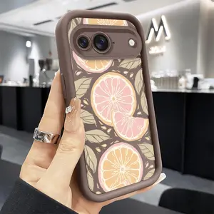 Citrus Dreamscape Pattern TPU Phone Case suitable for Google PIXEL 9 8 7 Pro 5G Shockproof Non Slip Protection Cover Smartphone Casing Accessories