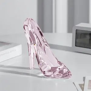 Acrylic Crystal High Heel Ornament, Nordic Luxury Style, Elegant Transparent Decor, Perfect for Bedroom & Living Room, Ideal Gift for Valentines & Mothers Day