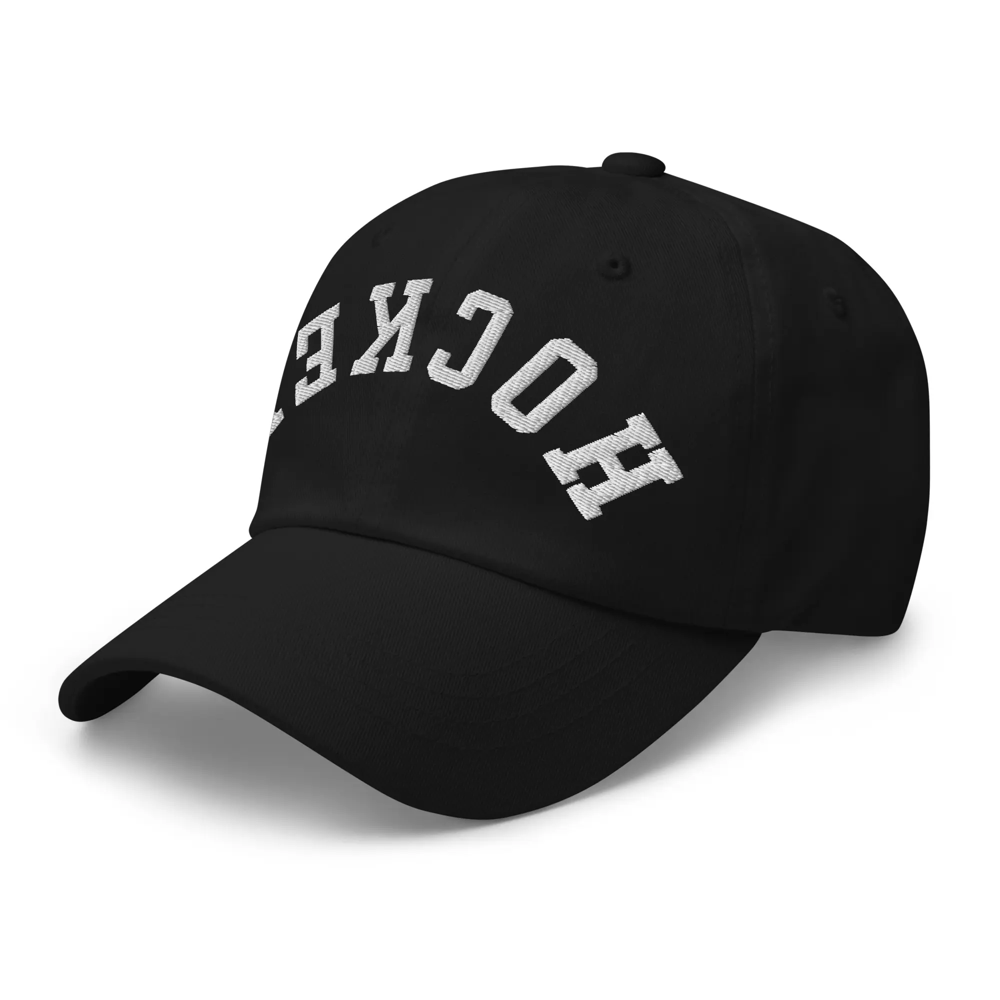 RIVEMUG NX Hockey Upside Down Embroidered Curved Bill Cap Relaxed Fit Low Crown Adjustable Cap