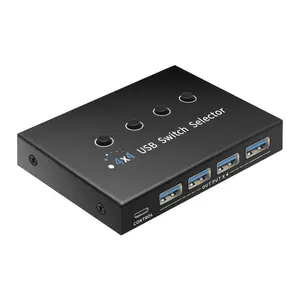 USB3.0 4 In 4 Out Switcher Keyboard Mouse Sharing 4 Computers Share One Set Of Peripherals