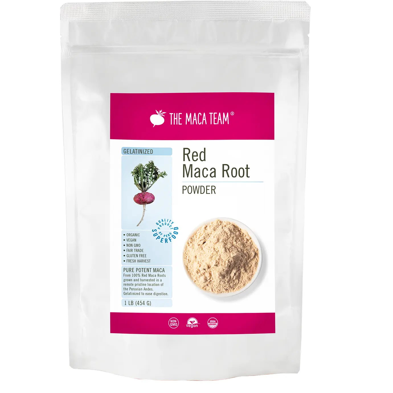 Organic Raw Red Maca Powder, 1 lb Organic Raw Red Maca Powder, 1 lb