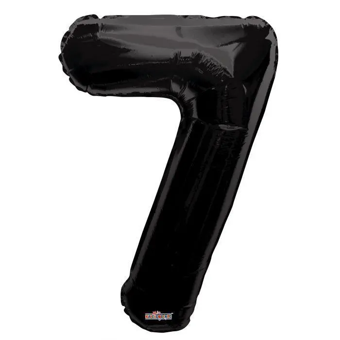 34" Black Number 7 Foil Balloon - Party Essential! (Single Pack) cod. 19689-34