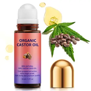 Castor Oil Roll-On | 100% Pure for Skin, Brows & Lashes and less mess Castor Oil Packs | deeply hydrate and richly nourish skin | improve the look of fine lines and wrinkles