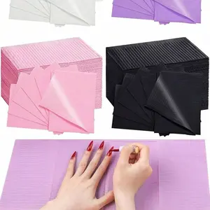 125/50/25-Piece Set: Multifunctional, Waterproof, Foldable Cleaning Pads — 3-Layer Disposable Nail Mats for Professional Nail & Lash Salons, Nail Art, and Tattoo Applications, Manicure