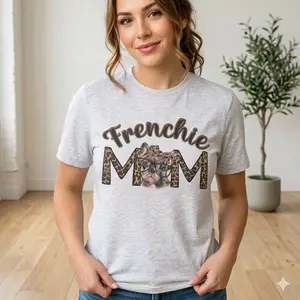 frenchie mom shirt dog mama french bulldog popular cute short sleeve tshirt