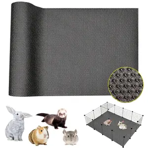 Washable floor mat for small animals-easy to cut size design, reusable cage mat, smooth and sanitary surface, suitable for rabbit, hamster, guinea pig and gerbil habitat protection cushion.
