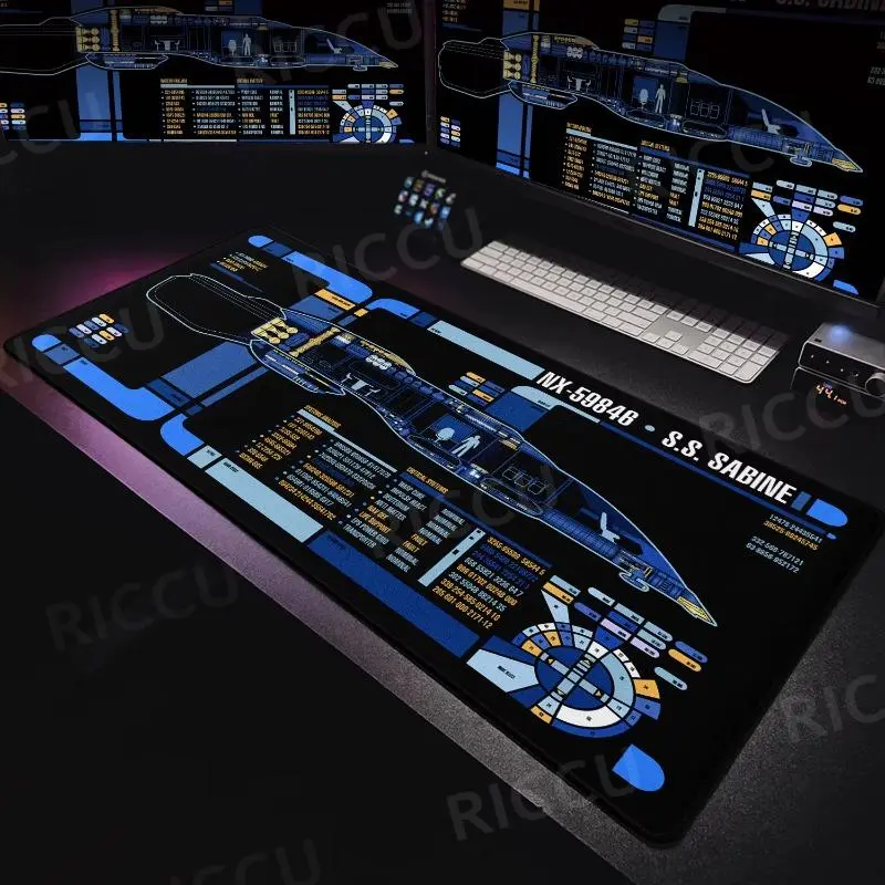 Sci-Fi Starship Control Panel Mouse Pad | Space Tech Desk Mat ...