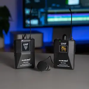 MUSYSIC MU‑U16DV Portable UHF Wireless Microphone System – 16 Auto Frequencies, Plug‑and‑Play Receiver