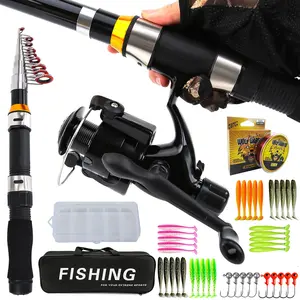 Complete Fishing Rod Reel Set, Spinning Fishing Reel, Rods, Large Spool Design, Lure Accessories Included, Portable Bag, 2.1m & 2.3m Models Available