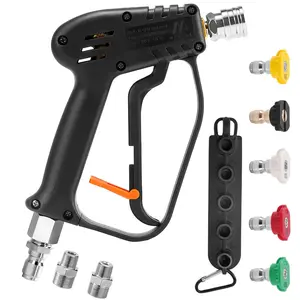 M MINGLE High Pressure Car Cleaning Gun, 4000PSI Car Washing & Maintenance Tool, Car Cleaning Tool with 5 Color Nozzle, Car Wash Sprayer