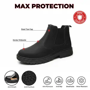 Anti-slip Durable Outdoor Comfortable Splash-proof Smash-proof Puncture-proof Breathable Safety Shoes Unisex Chef Work Shoe Waterproof Sigma