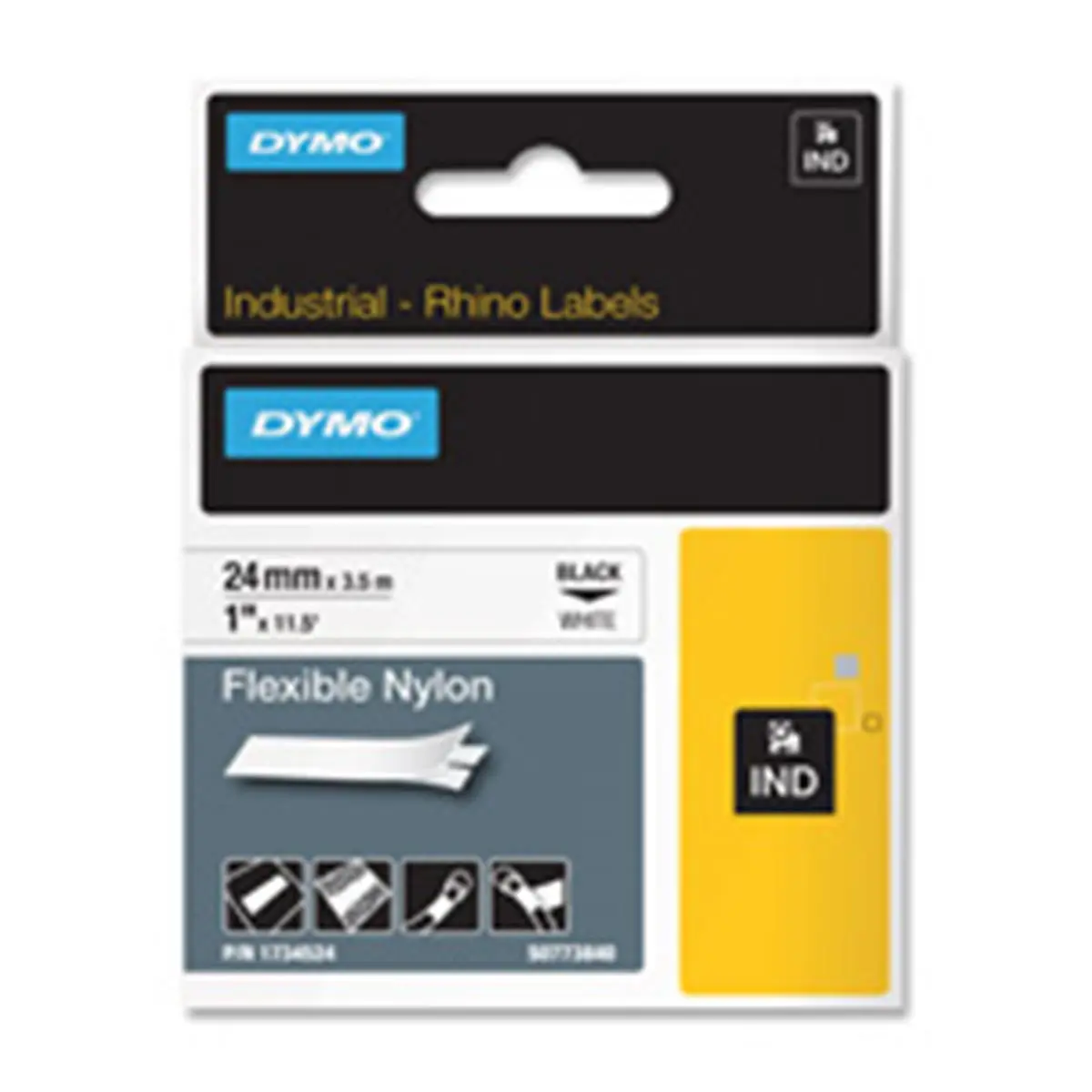 212 MAIN Industrial Flexible Nylon Tape Label, 1in x 11.5ft White - Ideal for Wire Marking, Wire Labeling