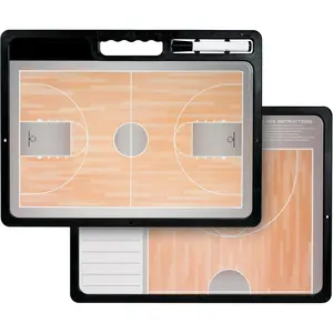Sporting Goods Premium Coaches Clipboard |   Double-Sided Dry Erase Marker Board for Basketball, Baseball, Soccer, Football, Hockey (Marker Included)