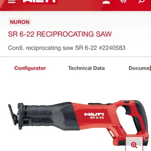 SR 6-22 Cordless reciprocating saw (tool only)