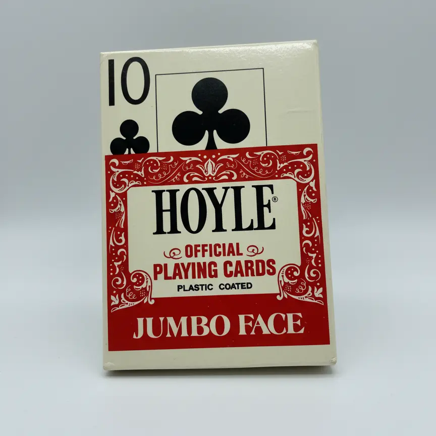 Official Hoyle Red Jumbo Shell Back Playing Cards - Stancraft, Classic Shell Back Design, Easy-to-Read Jumbo Indices, 2 Jester Jokers, Vintage, Unique Custom Faces, Crisp Vivid Backs, Smooth Shuffling Feel, Poker Size, Collectors' Magicians' Item