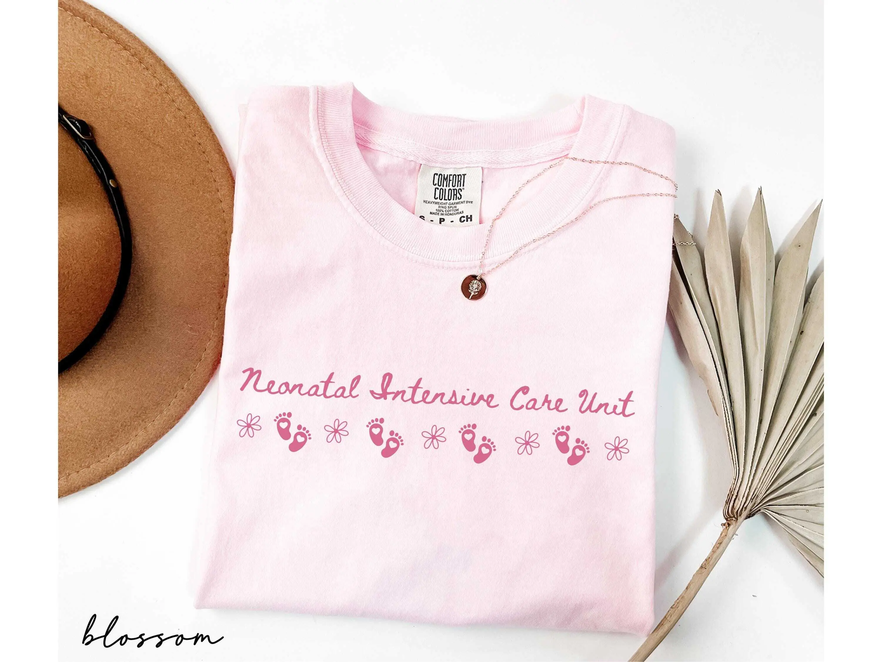 NICU Nurse Shirt, Neonatal ICU Baby Feet Tee, Pink Coquette Nurse Gift, Nurse Graduation Top, NICU Staff Appreciation Gift