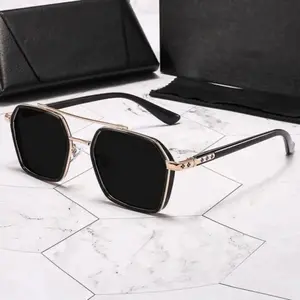 Unisex Retro Polarized Fishing Sunglasses, Durable Metal Frame Eyewear, Anti-glare clear vision lenses, practical sun protection shades, ideal for driving, fishing, outdoor hiking and daily casual wearing