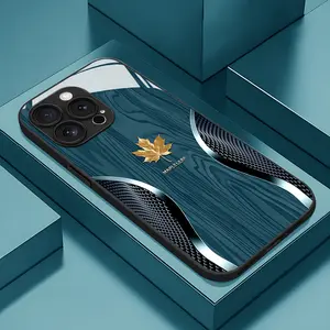 Black, brown, red, blue textured pattern glass phone case, for iPhone 17 16 15 14 13 12 11 pro max