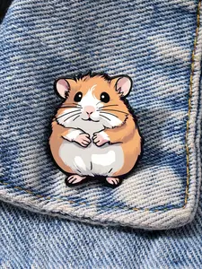 Chonk Hamster Enamel Brooch Pin fashion Decorative Brooches Ornaments Lapel Bag Badges Fashion Accessory Jewelry Gifts