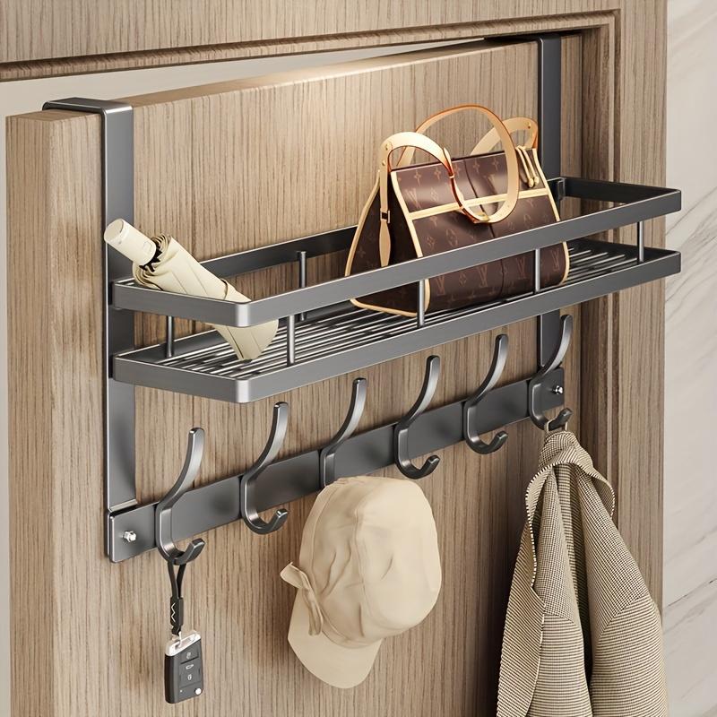 Over-the-Door Hook Hanger, Multifunctional Door Storage Rack Organizer for Bedroom, Bathroom and Kitchen, Home Space Saver, Door Hanging Organizer