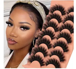 Mink Lashes Full Volume False Eyelashes 18mm Dramatic Faux Mink Eyelashes Natural Look Cat Eye Volume Eye Lashes Multipack by Focipeysa