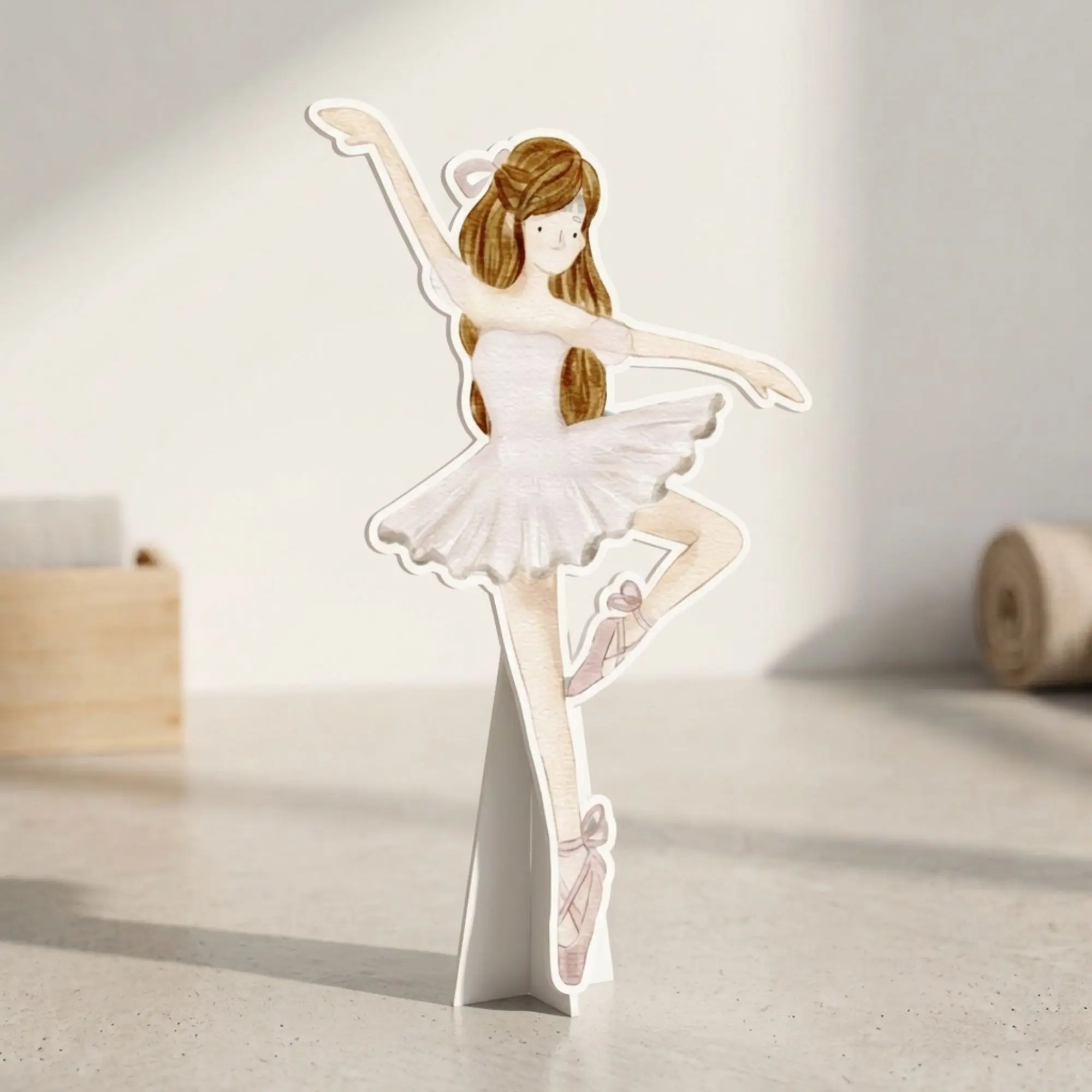 Customizable Ballet Dancer Figure Standee - Premium Cardboard Cutout Table Decor, High Def Print Party Decor, Arch Panel Festive Backdrops & Banners for Birthday Party Supplies