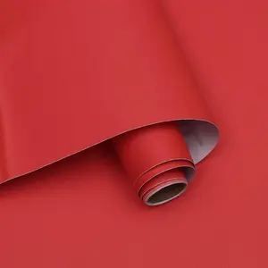 15.7"X118" Peel and Stick Modern Contact Paper Red Matte Removable Self-Adhesive Vinyl Wallpaper for Cabinets Drawers Bathroom Countertops