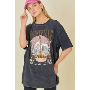Acid Wash Nashville Graphic Tee