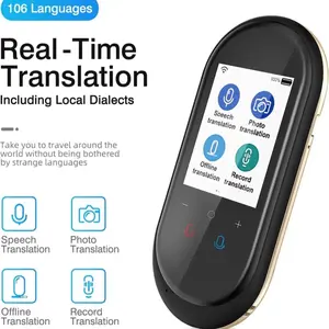 Language Translator Device Real Time Translator Device 106 Languages Translator Two-Way Voice & Offline & Photo Translation Accurate Portable Instant Translator with 2.8 Touch Screen, Black