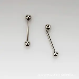 Nipple barbell, nipple stick, silver forceps perforation Operation Steel 8G -18g straight barbell body jewelry (set 10pcs