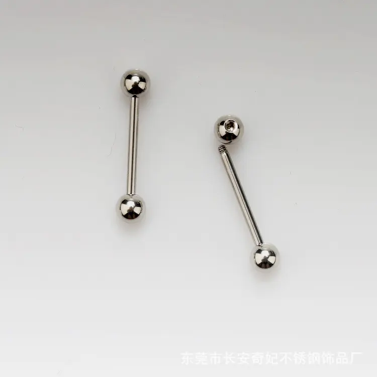 10-Piece Straight Barbells Set, 14G Implant-Grade Surgical Steel Body Jewelry, 16mm Polished Nipple & Tongue Rings, Hypoallergenic and Nickel-Free, Stainless Steel, Silver, Basic, Unisex, Daily Wear