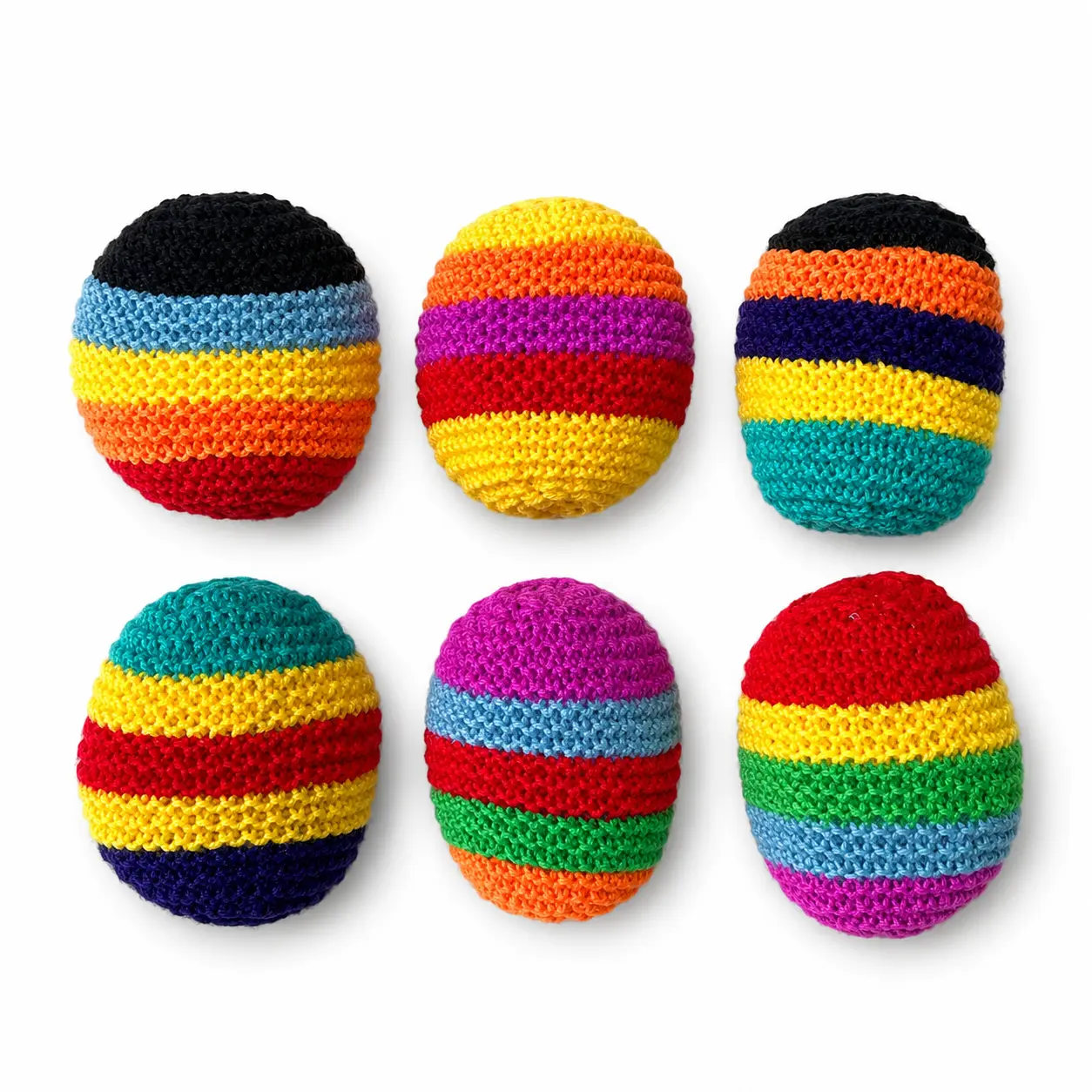 Modek Sports - Rainbow Crocheted Hacky Sacks – Assorted Colors MSHS2