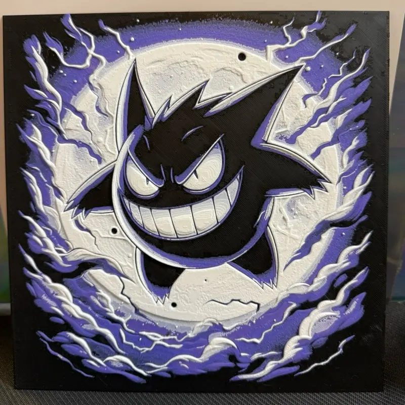 Gengar Jumbo 3d Art Card Print