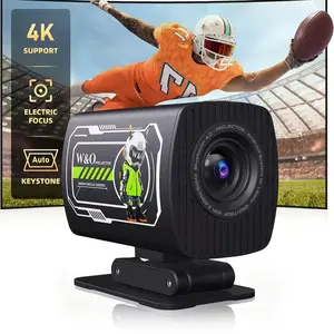 Wireless Projector, Smart Projector with WiFi And Wireless, Native 1080P, Support 4K, Built-in Speakers, Automatic Level Correction, 180-degree Rotation, Suitable for Mobile Phones/TV Sticks/laptops, First Choice for Home Theater, Movie Nights