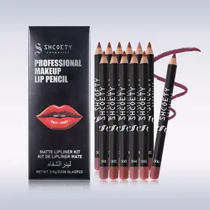 Long Lasting Lip Liner Set, 12pcs/set Matte Waterproof Lip Liner Pencil, Easy Coloring Lip Liner Pen, Suitable for All Occasions Lip Makeup, Cosmetic